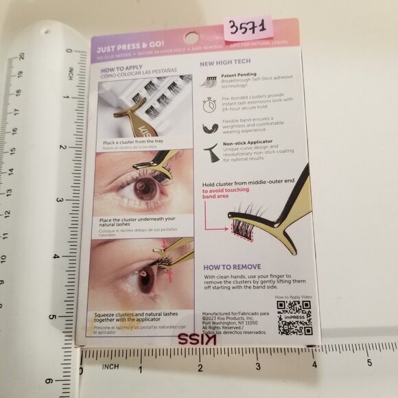 ✅KISS imPRESS Press-On Falsies Eyelash Clusters Kit, Naturak, Black, 17 Clusters - Picture 3 of 9